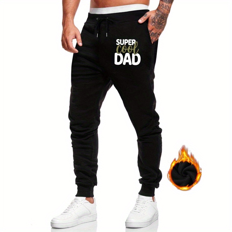 

Super Cool Dad Print Men's Pants Drawstring Sweatpants Loose Casual Trousers For Spring Autumn Running Jogging