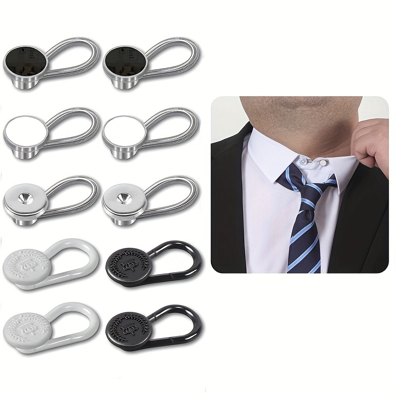 

10pcs Shirt Collar Buckle Extender, Men's Formal Shirt Collar Buckle Extender, Comfort Necktie Extension, Ideal Choice For Gifts