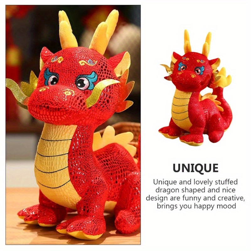 Red stuffed sales dragon