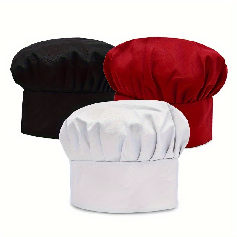 2 Piezas Gorro Chef Adultos Gorro Chef Hombres Mujeres Gorro - Temu