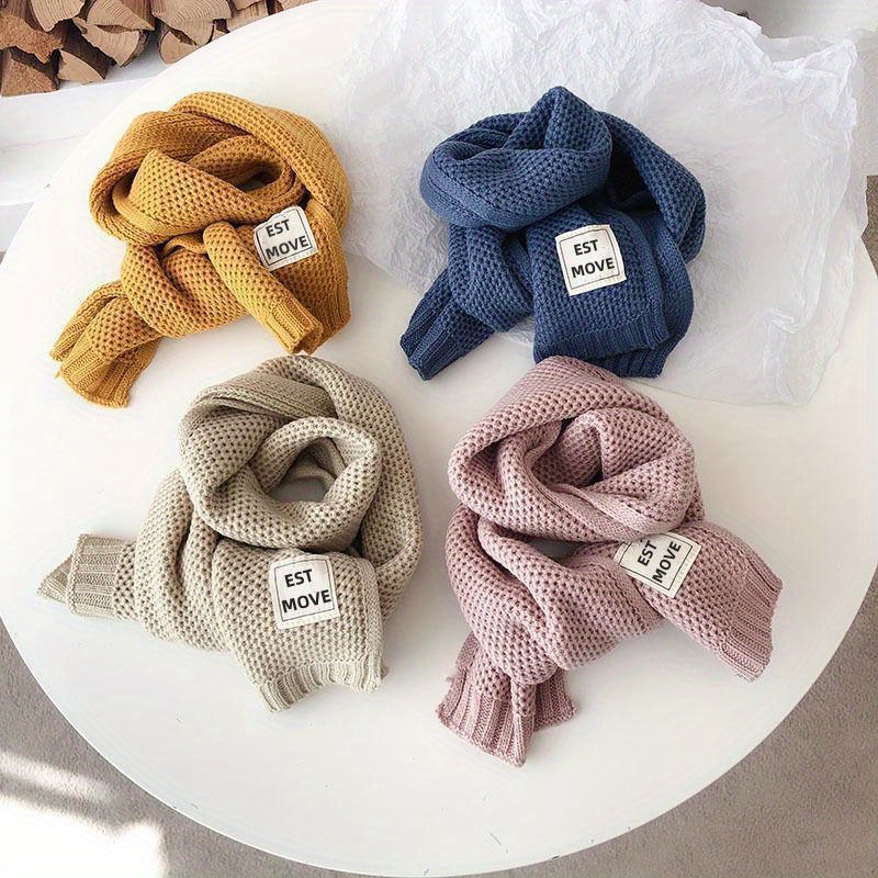 

1pc Fashion Scarves, Women's Knitted Outdoor Scarves, Warm Versatile Scarves In Solid Colors, Birthday Gifts, New Year Gifts, Holiday Gifts