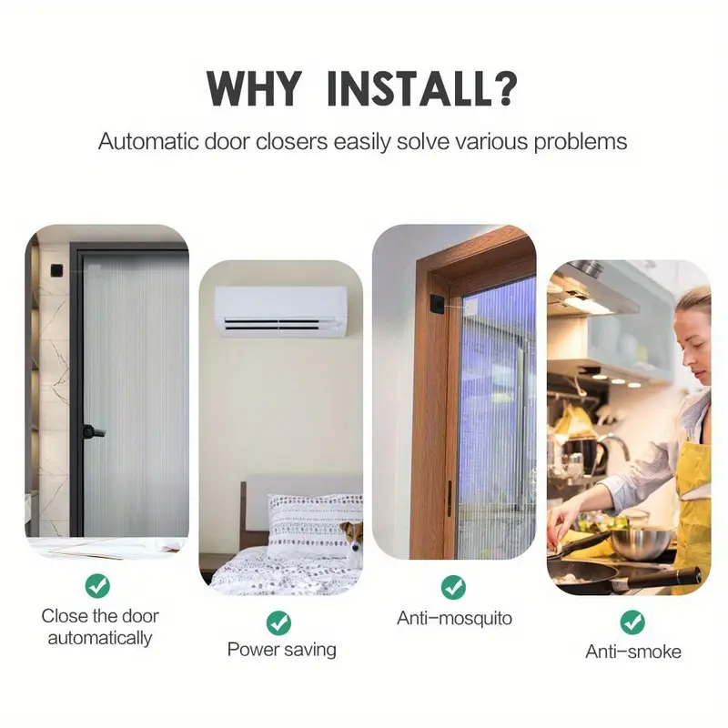 1pc new generation automatic sensor door closer punch free installation adjustable strength for doors in hotel restaurant office details 7