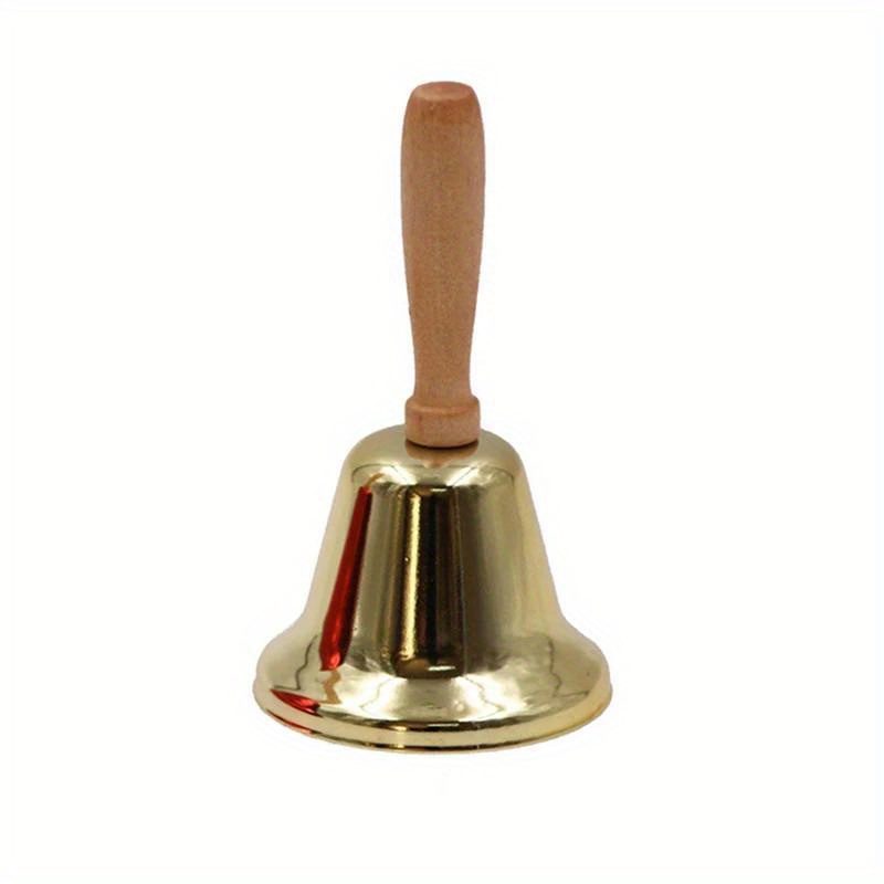 TEMU Metallic Golden & Hand Bells Suitable For Decor, Jingle Bells With Ringing Sound, Santa Claus Decorations For Tree, Wreath, Garland, Party