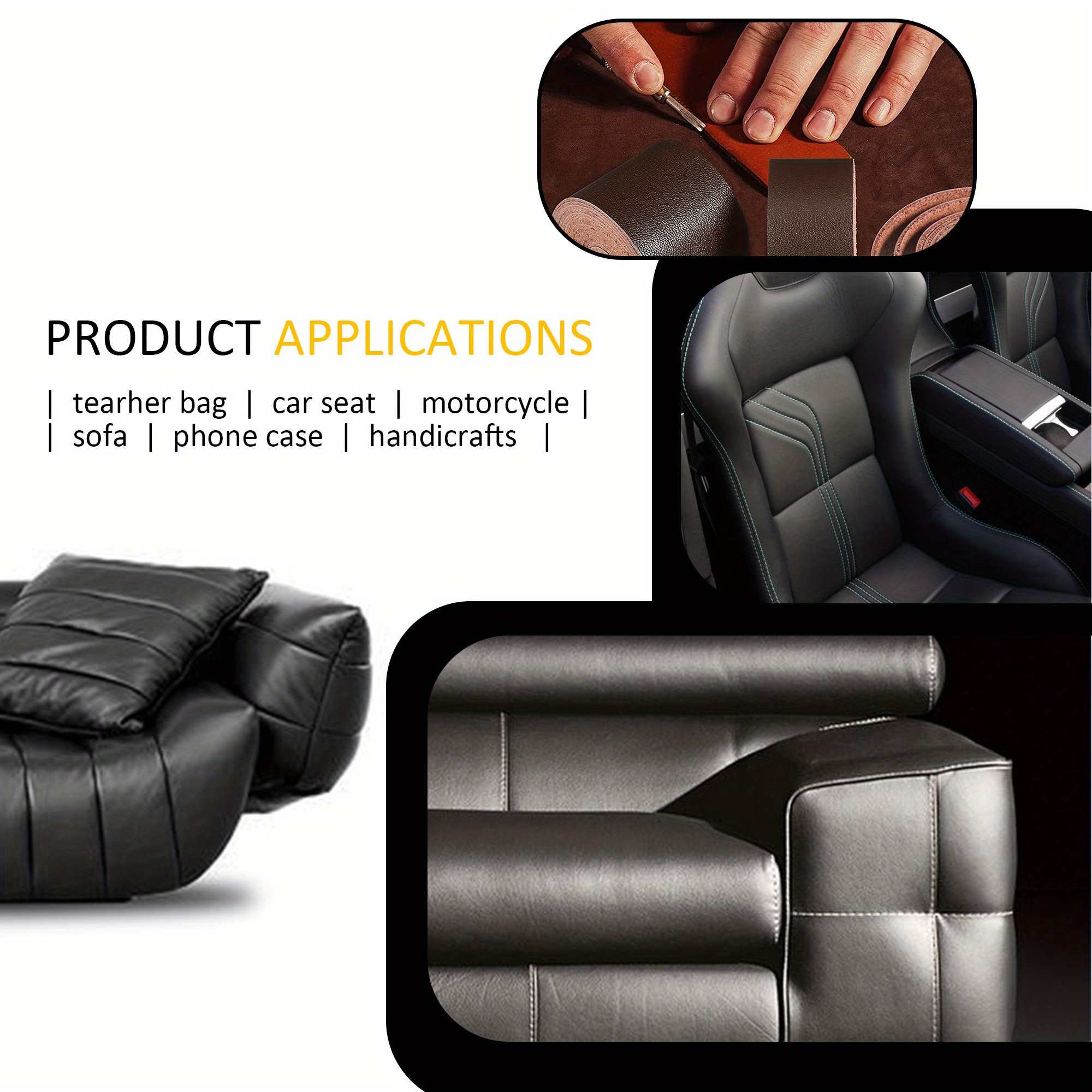 Parche de reparación de cuero, reparación de sofá de cuero, adhesivo de  cuero sintético para asientos de coche, parche autoadhesivo para reparación  de