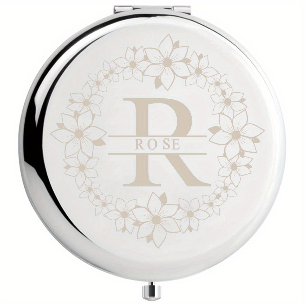 TEMU Personalized Compact Mirror With For Makeup - Ideal Graduation Gift For Sisters, Bridesmaids, , Or For Birthdays And Christmas Celebrations