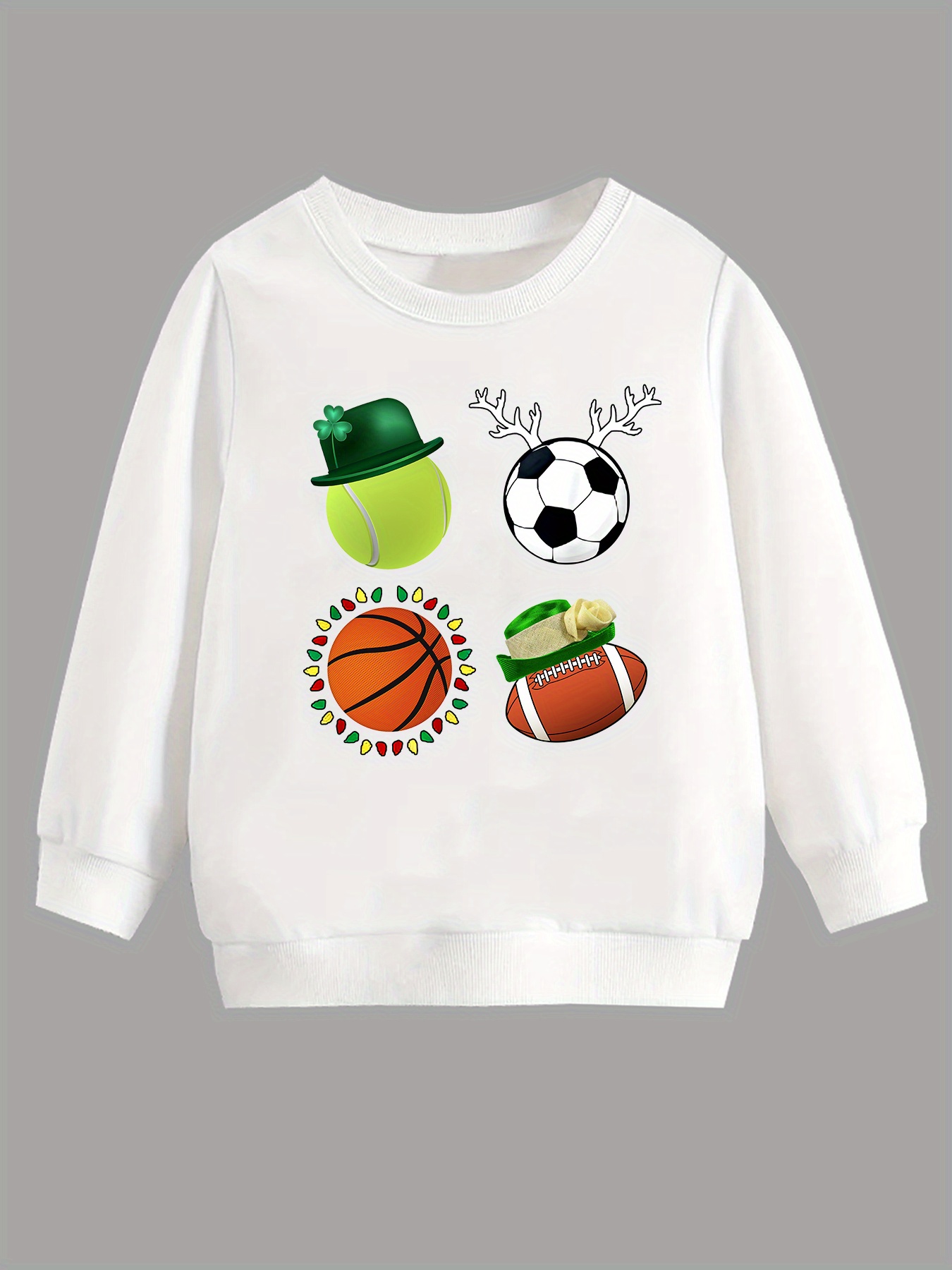 Tennis Ball/football/basketball/rugby Print Boy's Long - Temu Ireland