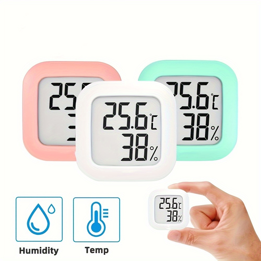 Mini Face Electronic Hygrograph Home Office Lcd Temperature - Temu