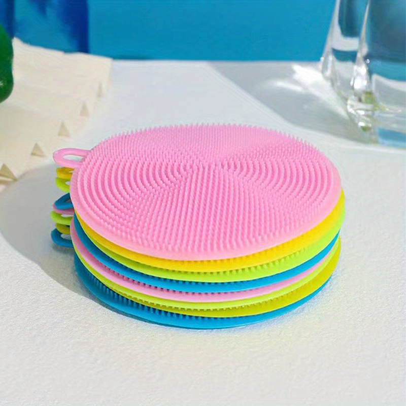 1pc Boule de nettoyage en fibre de polyester, éponges à récurer pour laver la  vaisselle, brosse de nettoyage, accessoires de cuisine - Temu France