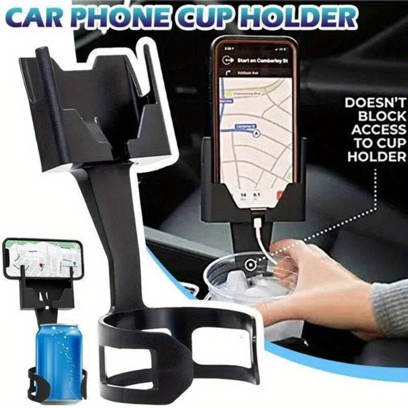 

1pc Cup Holder Phone Holder For Car 2 In 1 Universal Phone And Drink Stand Cell Phone Holder Car Cup Holder For Truck Suv