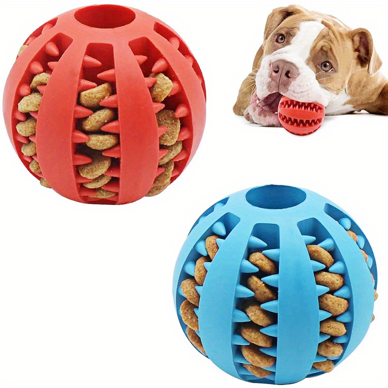 S - Rouge - Balle de chien solide jouet en caoutchouc élastique