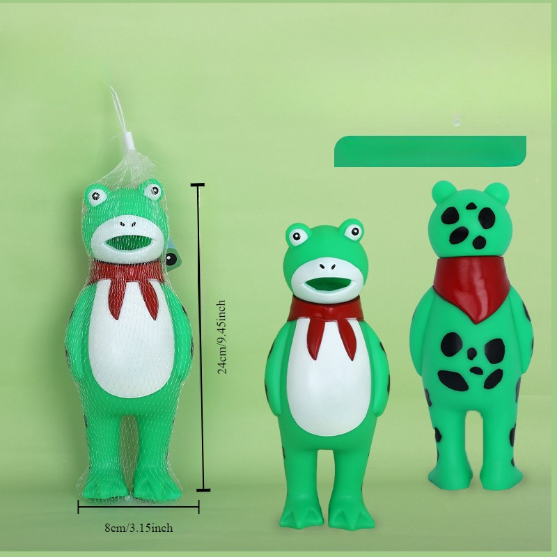 PVC Elastic Toy Outdoor Activities Cartoon Frog Model for Girls