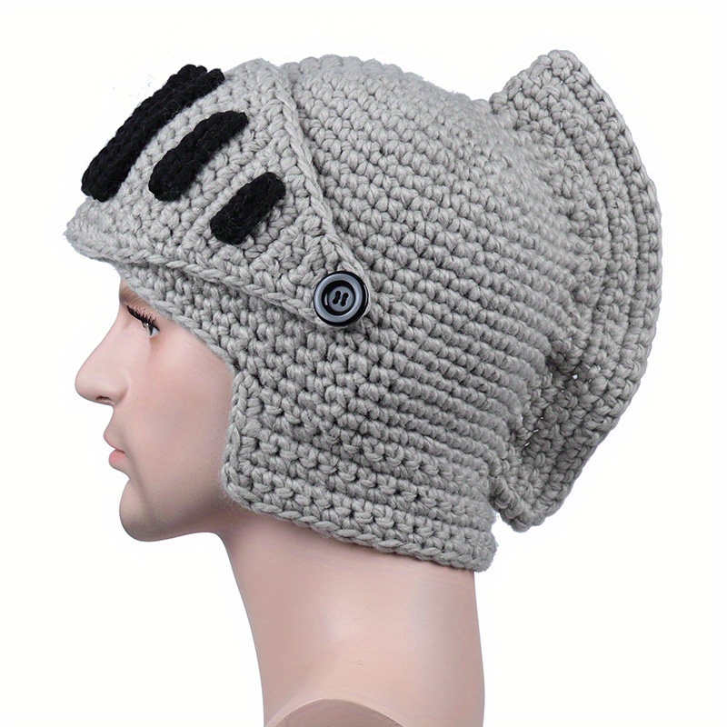 

Hand-knitted Vintage Acrylic Skullies & Beanies With Knitted Visor, Unique Winter Cap For Men – Cozy And Warm