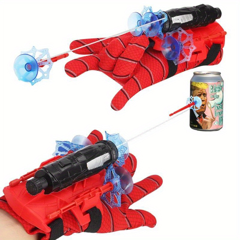 Gant de Lanceur Spiderman, 2 Set Gant de Cosplay en Plastique pour Enfants,  Jouets de Poignet Lanceur de héros,Jouets de Poignet de Lanceur d'araignée,  pour Enfants pour la fête de Cosplay