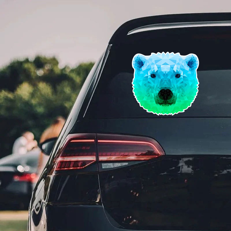 

Polar Bear Geometric - Vinyl Sticker For Car Laptop Waterproof Decal