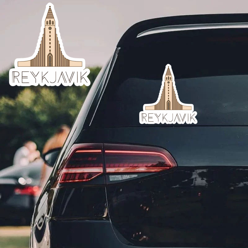 

1pc Reykjavik Iceland Travel - Vinyl Sticker - For Car Laptop - Waterproof Decal