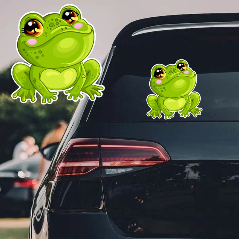 

Cute Cartoon Frog -vinyl Sticker Waterproof Decal Sticker For Car