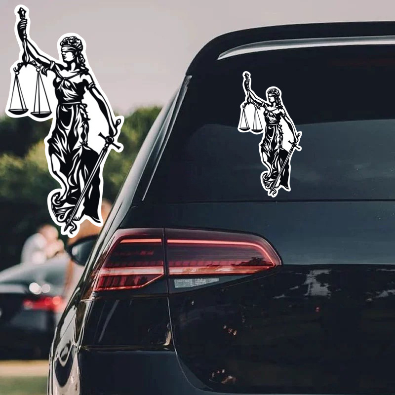 

Lady Justice - Vinyl Sticker - For Car Laptop Water Bottle Phone - Waterproof Decal