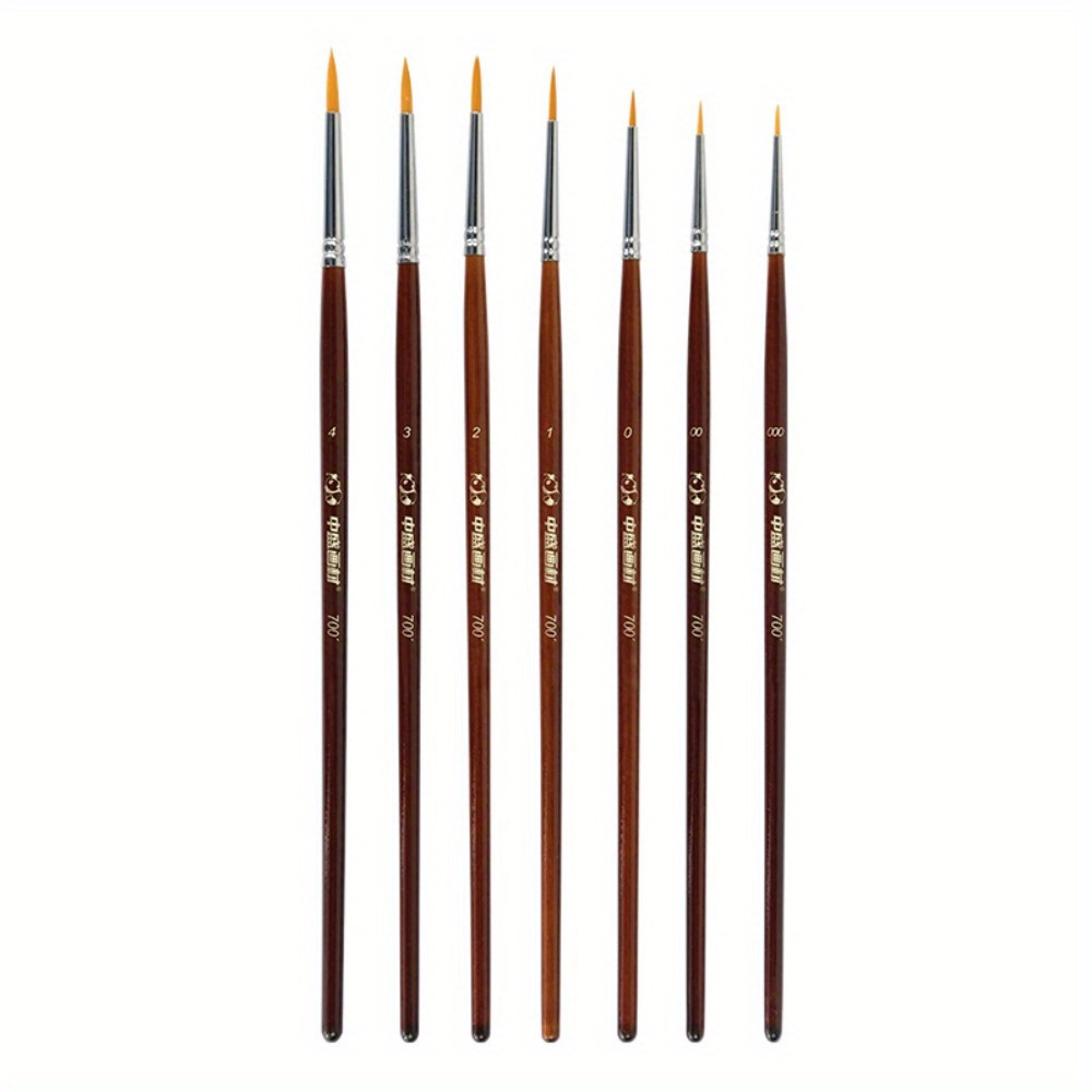 Miniature Paint Brushes Set Round pointed Small Detail Fine - Temu