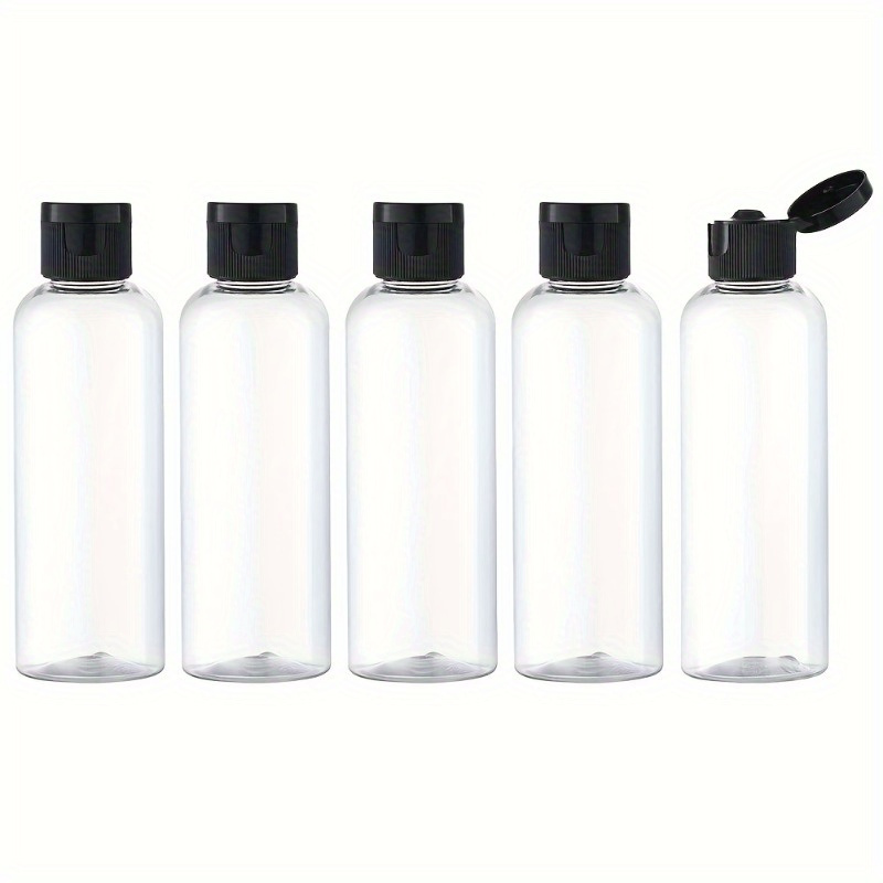 5pcs 3.38oz Travel Bottles With Flip-top Lids, Plastic Transparent ...