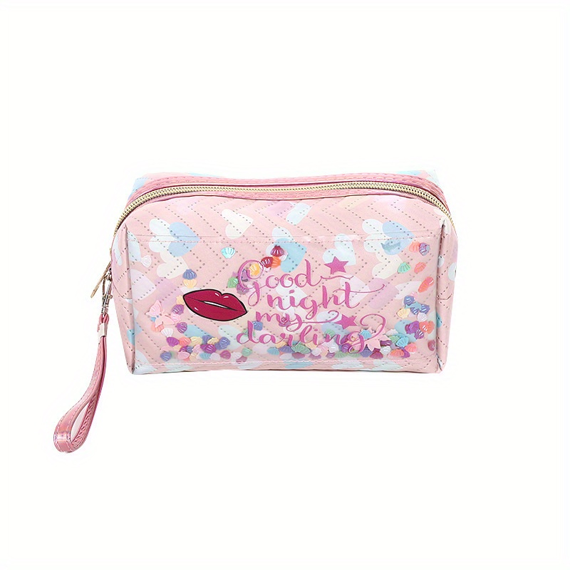 HBselect Small Makeup Bag Personalized Initial Letter Mini Makeup Bags  Nylon Chenille Letter Patch Cosmetic Bag Cute Waterproof Pouch Travel  Toiletry