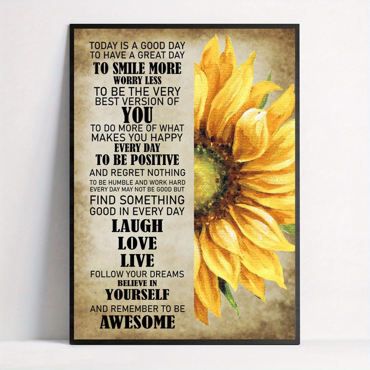 Unframed Canvas Poster Today A Good Day A Great Day Smile - Temu Ireland