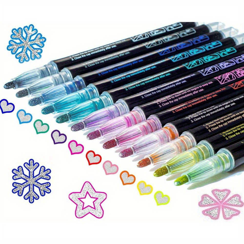 Glitter Gel Pen Set for Adult Coloring,New Fine Sparkle Markers