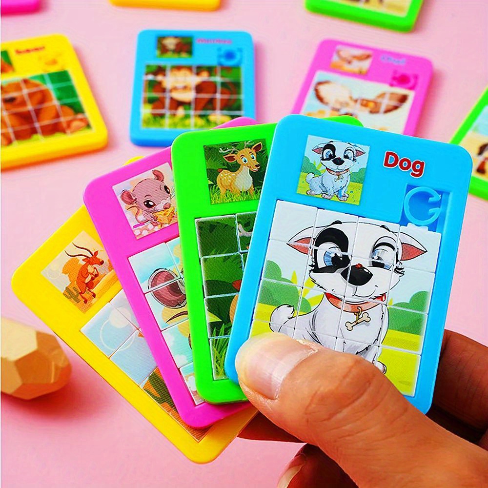 

8pcs Cute Animals Cartoon Jigsaw Puzzles Toys Educational Developing Toy For Birthday Party Gifts Favors Pinata Filler Rewards (random Colors) Easter Gift