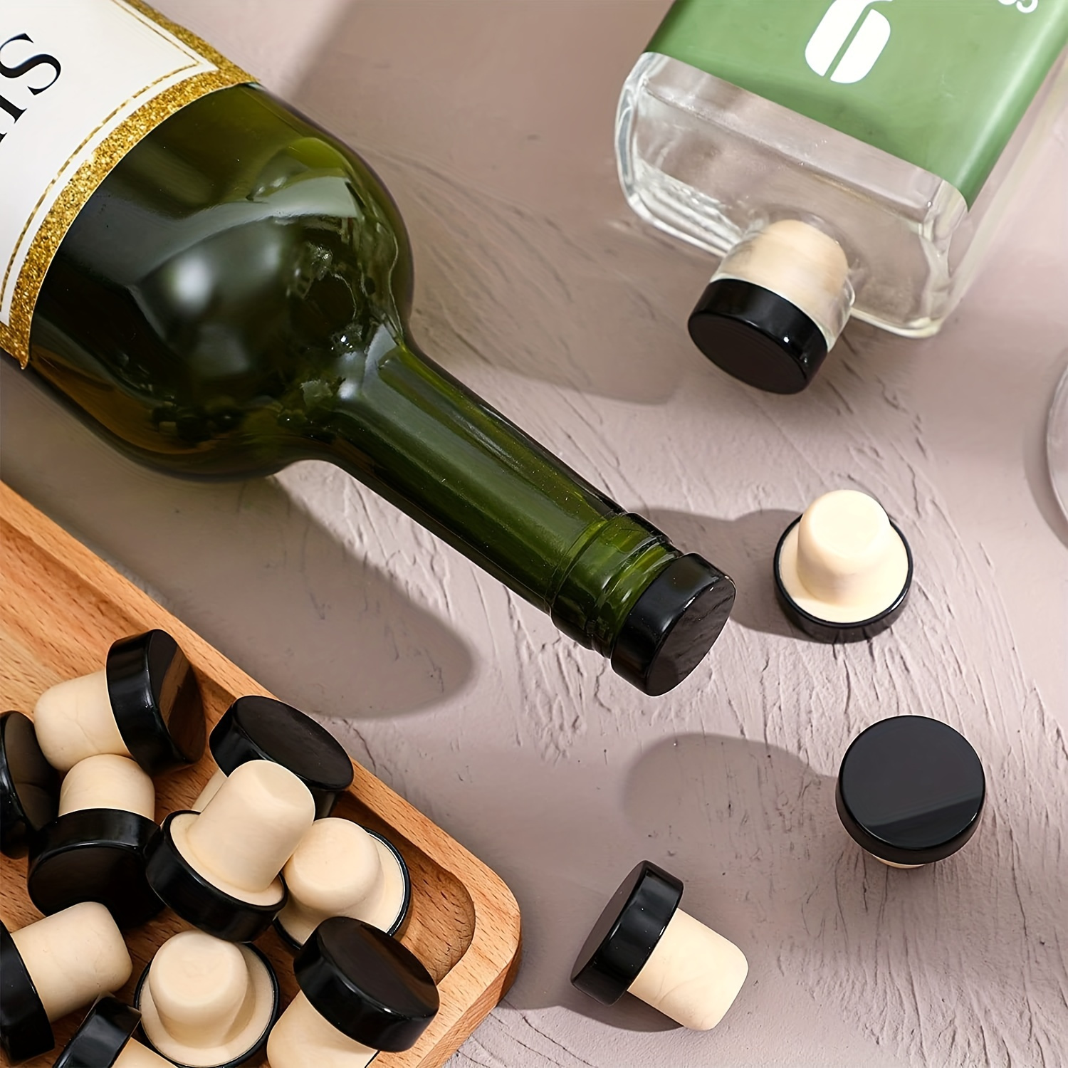  Tapones de silicona para vino, reemplaza un corcho, sello  hermético en botellas de vino, cubierta reutilizable para botellas de  cerveza, tapón para botella de vino, protector de vino, regalos de vino, 