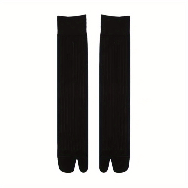 TEMU 1 Pair Of Two-toe Split Solid And Comfortable Socks, Casual Versatile Trend Outdoor Sports Socks, Women's Socks And Socks
