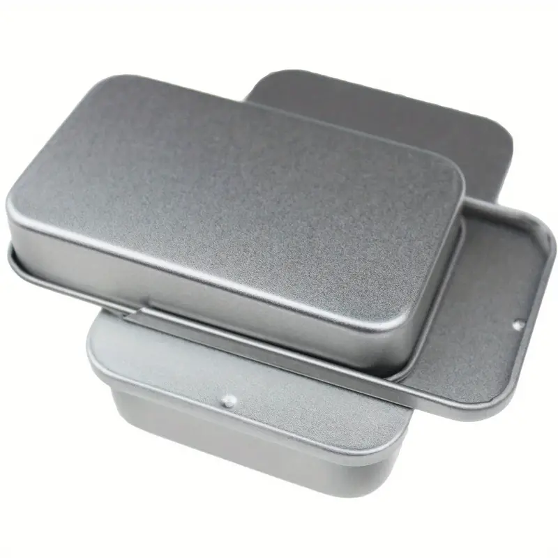 10pcs Empty Slide Top Tin Containers For Lip Balm, Crafts, Storage Kit,  Metal Slide Top Tin Containers Gunmetal Small Tin Containers 2.4x1.3x0.4''  About 30oz, Check Out Today's Deals Now