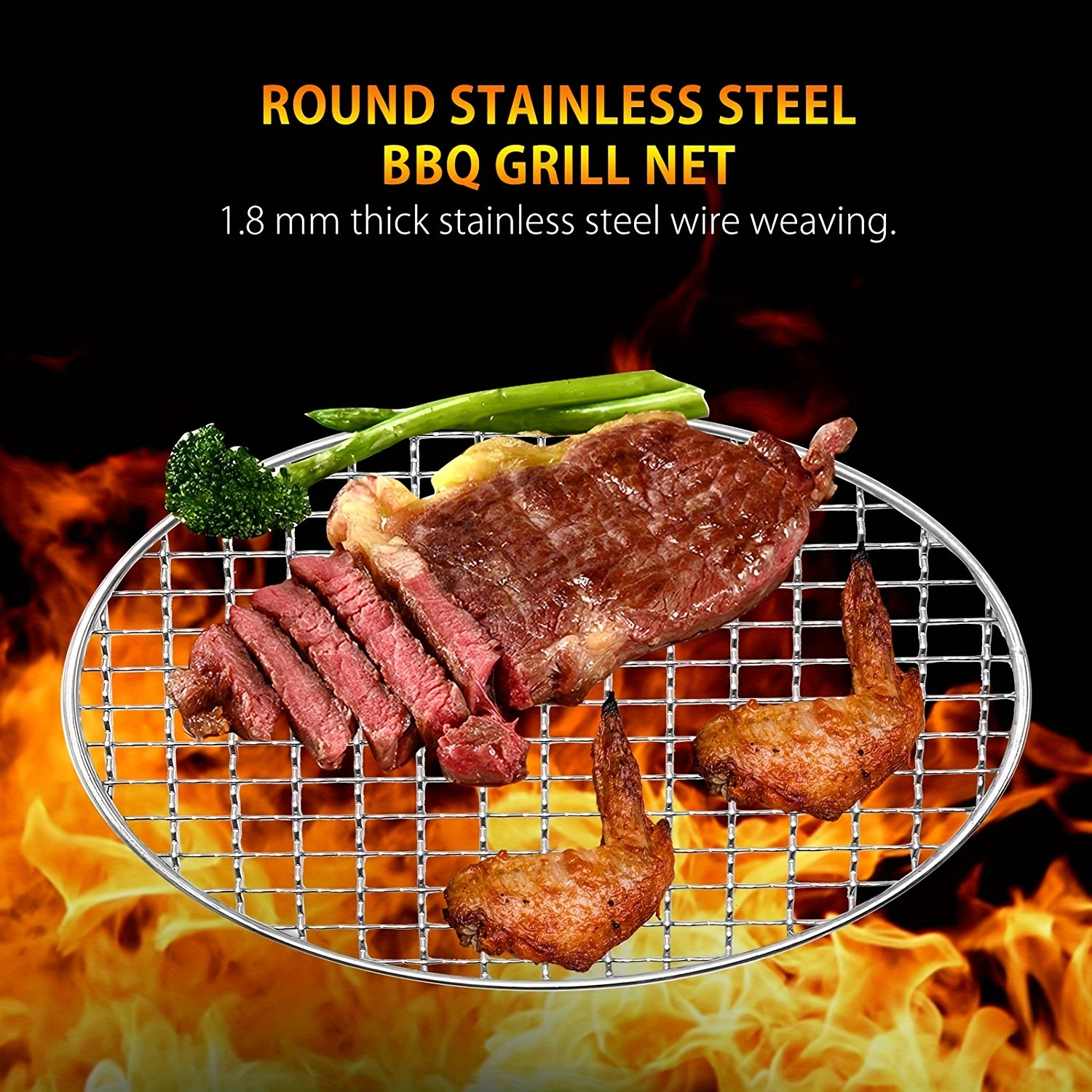 Square Barbecue Grill Net Mesh BBQ Mats Grilling Racks Meshes