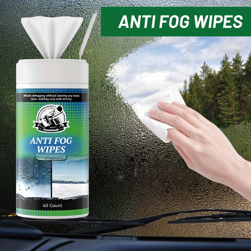 

40pcs/box Car Anti-fog Wipes, Wipe And Remove Glass Mist Air Clear View For Car Windshield Rearview Mirror Glasses Lens Home Glass Defogging