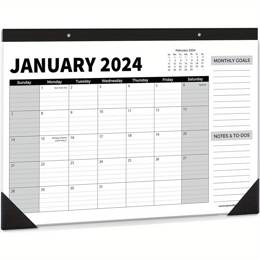 Calendrier de bureau minimaliste 2022-2023 Septembre 2022 décembre 2023 -   Canada