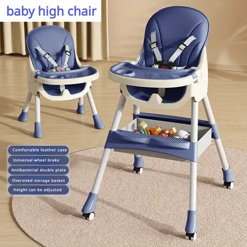  SANDINRAYLI Trona convertible portátil para bebés y niños  pequeños, silla de alimentación de 5 posiciones con bandejas desmontables y  bandeja para comer (verde) : Bebés
