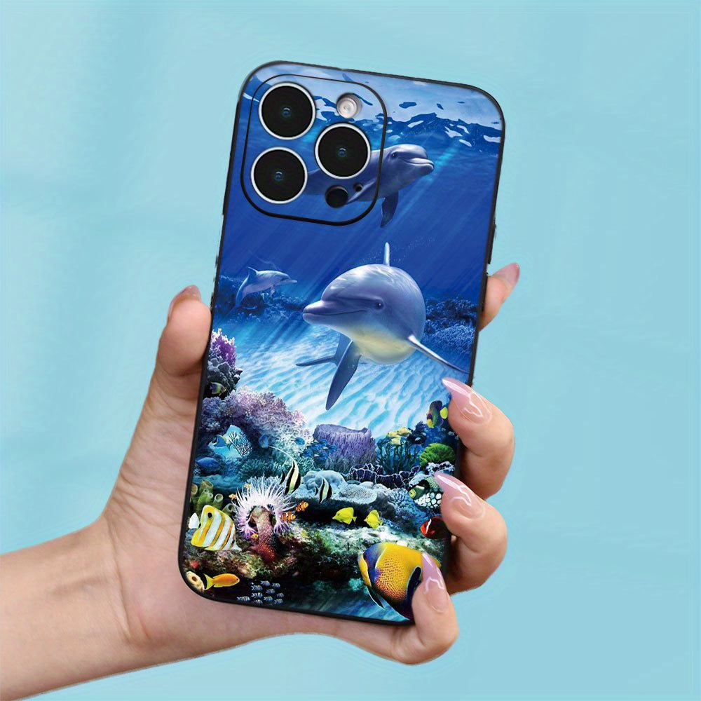 

Creative Ocean Whale Pattern Frosted Phone Case With High-quality Texture Minimalist, Suitable For 15 14 13 12 11 Xs Xr X 7 8 Plus Pro Max Mini