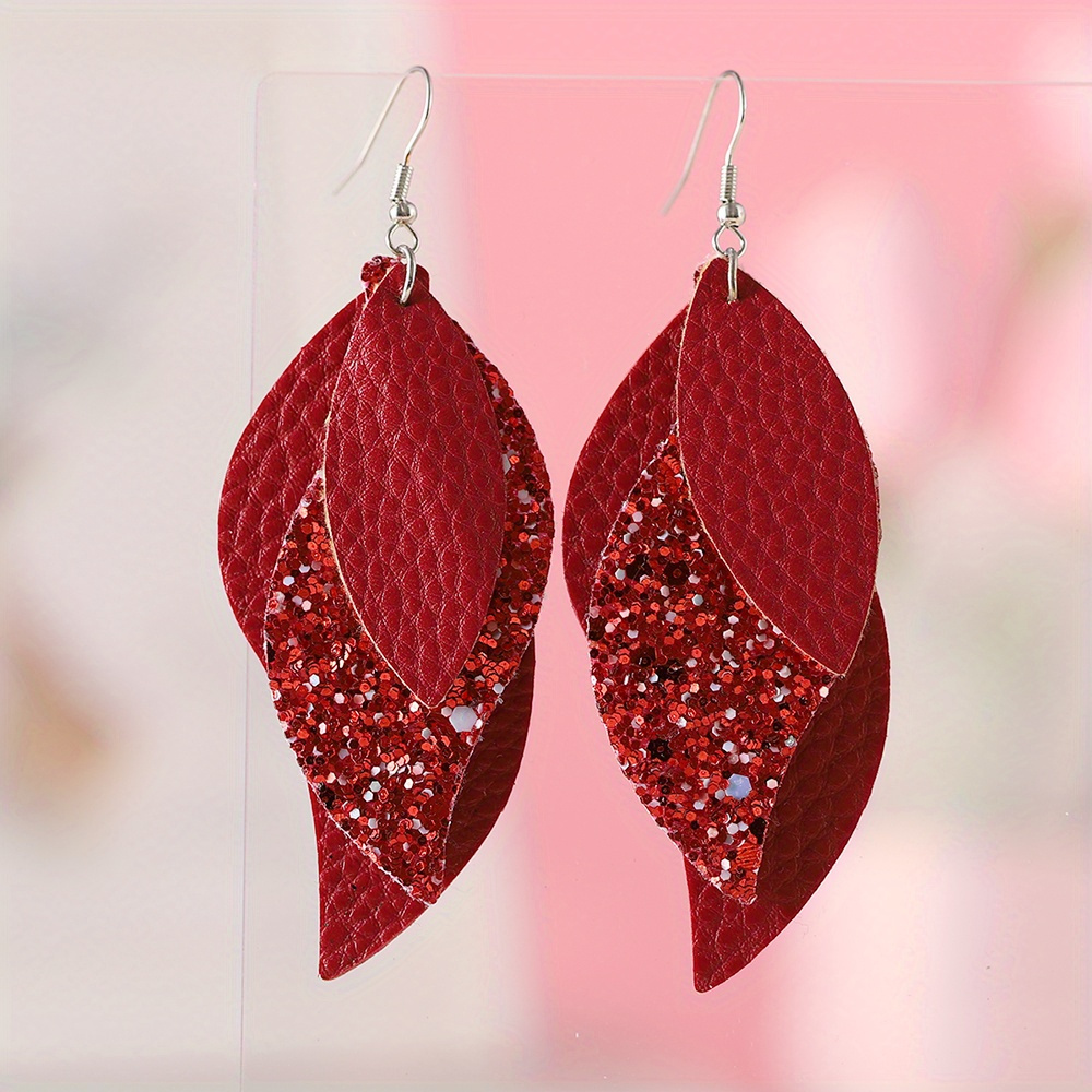 Vintage Folklore Ladies Charm Earrings Round Red Panel - Temu