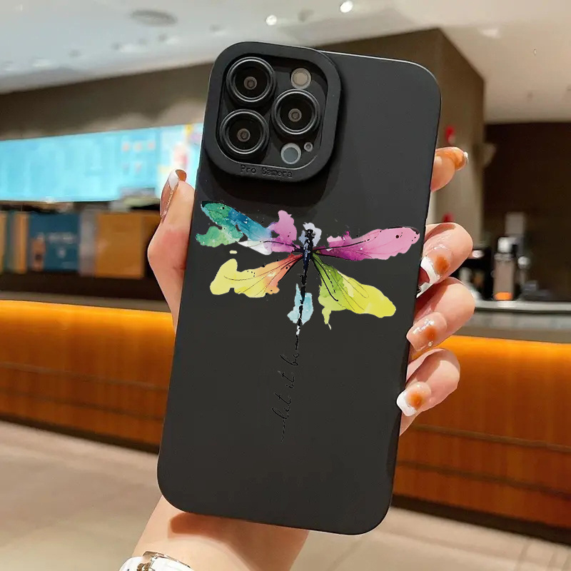 

Color Dragonfly Print With Uv Printing 360 Degree Full Protection Phone Cover For Iphone 11 12 13 14 15 Pro Max Xr X Xs 7 8 Plus Se Mini