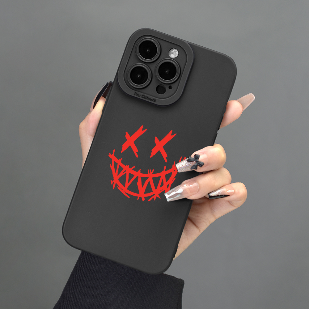 

Happy Face Shaped Pattern Phone Case Protective Shockproof Tpu Soft Rubber Transparent Case For Men/women For Iphone 7/8/se/x/xs/xr/11/12/13/14/15 Pro Max