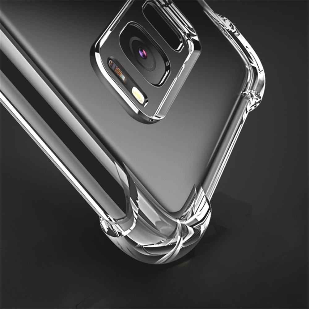 Image of Transparent Silicone Shockproof Phone Cover For For Galaxy S8 Plus Galaxys8 Sm-g950p Phone Shell Anti Fingerprint Tpu 4 Corner Phone Case