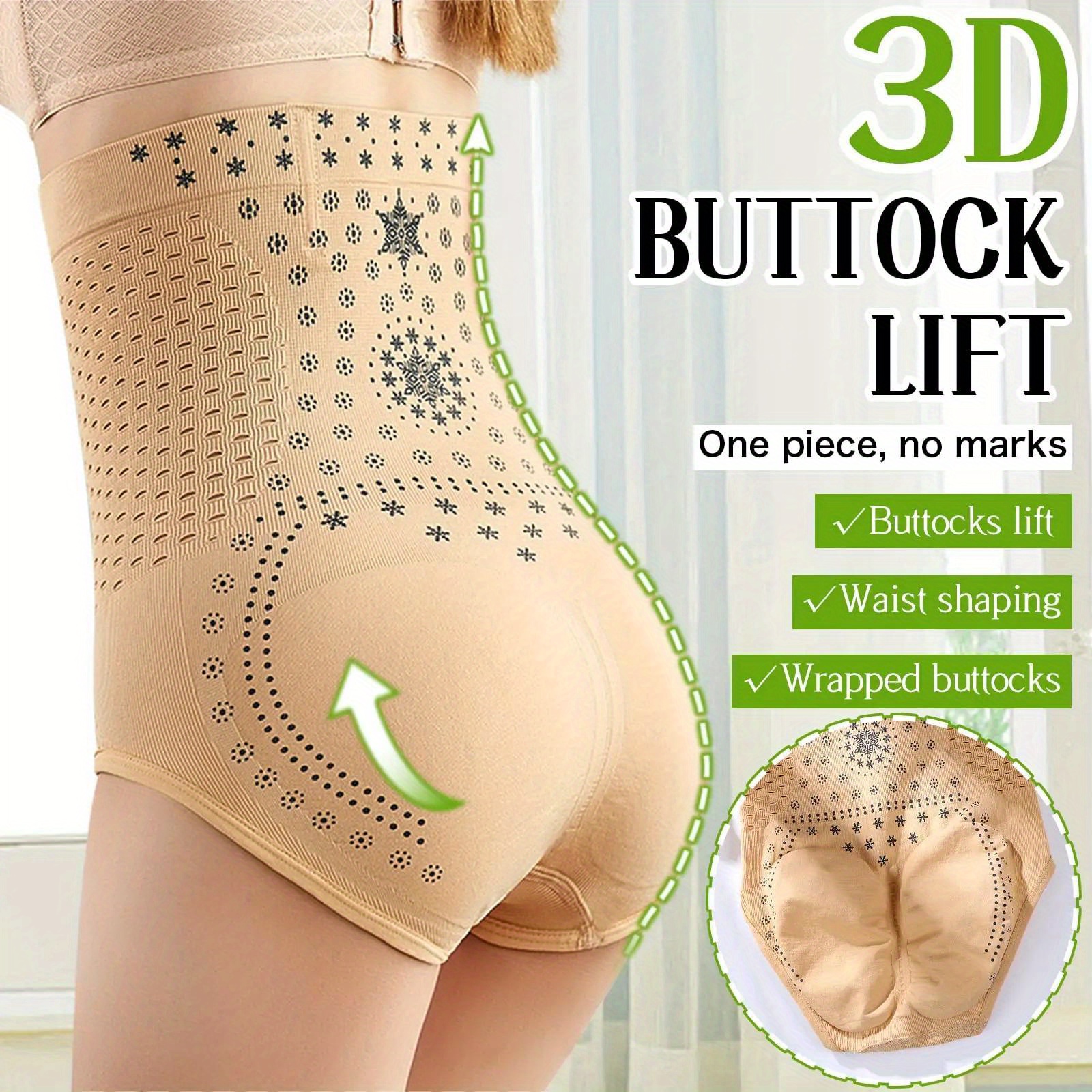 1pc High Waist Shaping Brief for Women - Tummy Control Slimming Trainer Underwear with Hip & Waist Support, Breathable Nylon Fabric, Blue Button Closure, Posture Correction for a Flattering Figure, High Waist Trainer | Tummy Control Shapewear | Pull-On Brief, Tummy Control Underwea