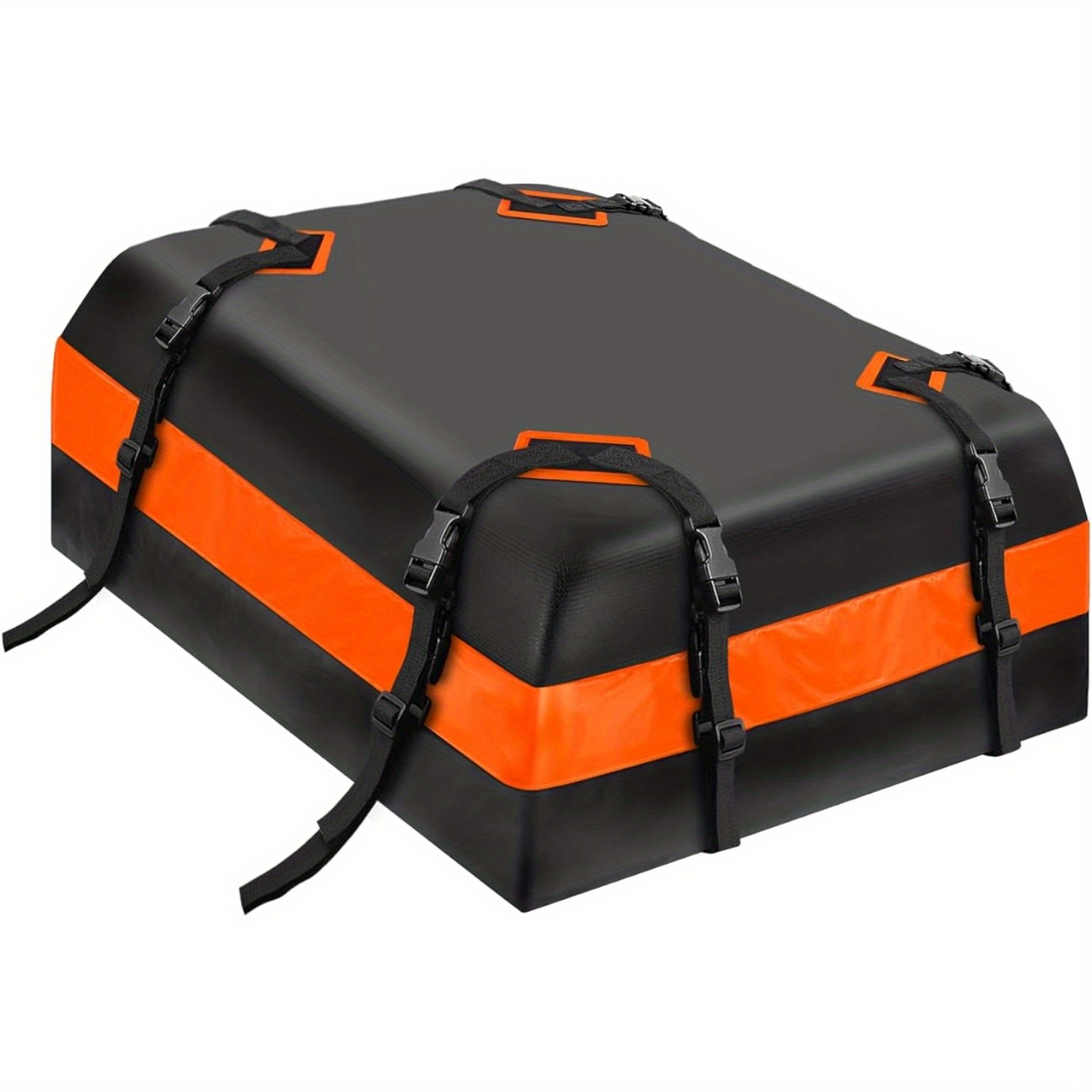 

1pc Car Rooftop Cargo Carrier Roof Bag Waterproof For All Of Vehicle With/without Rack Includes Topper Anti-slip Mat, Reinforced Straps, 6door Hooks, Lock