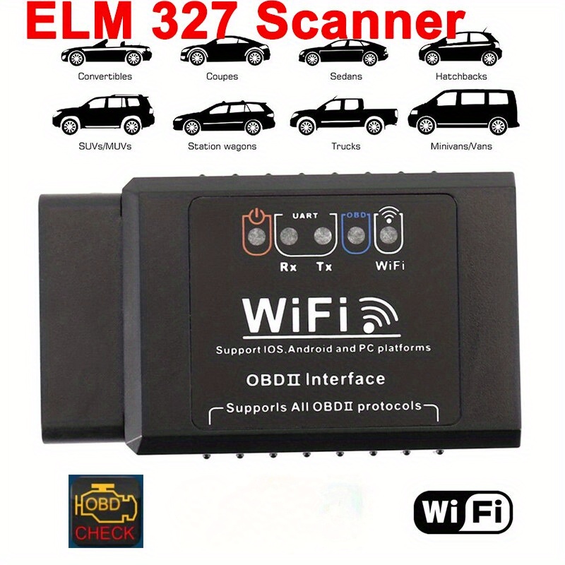 OBD2 WIFI ELM327 V 1.5 Scanner for iPhone IOS /Android Auto OBDII OBD 2 ODB  II ELM 327 V1.5 WI-FI Code Reader Diagnostic Tool