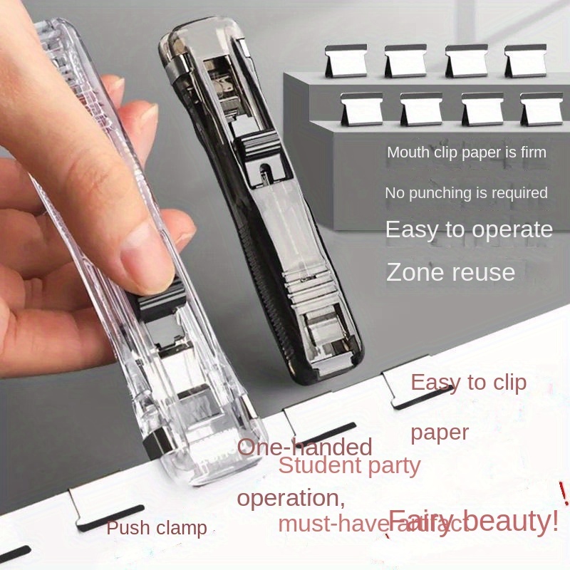 Binding Clamp Strip Two Hole Double Hole Page Stapler A4 Plastic Binding  Clip Punch File Binding Clamp Strip - Temu Belgium