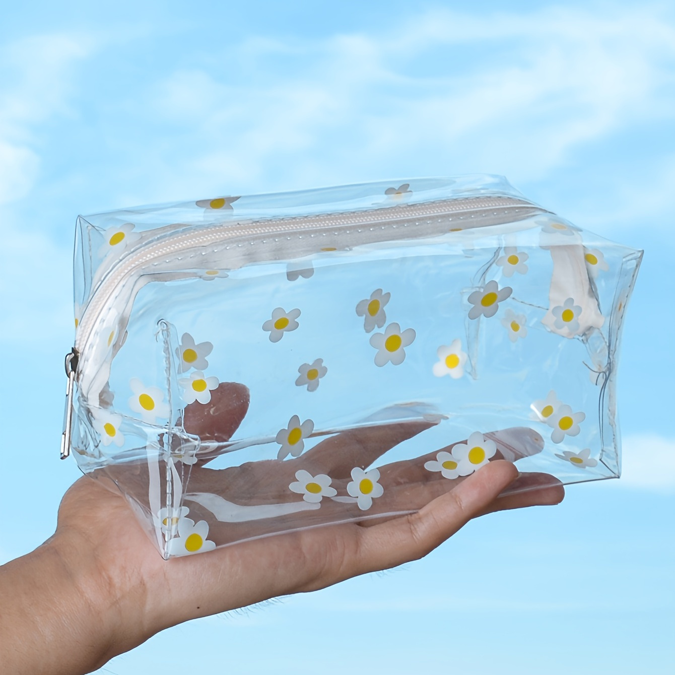 PVC Waterproof Toiletry Bag Chrysanthemum Small Fresh