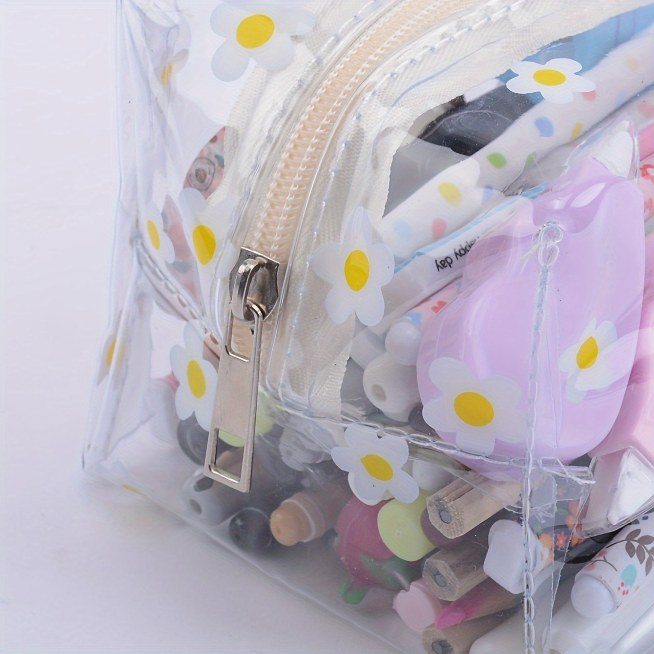 PVC Waterproof Toiletry Bag Chrysanthemum Small Fresh