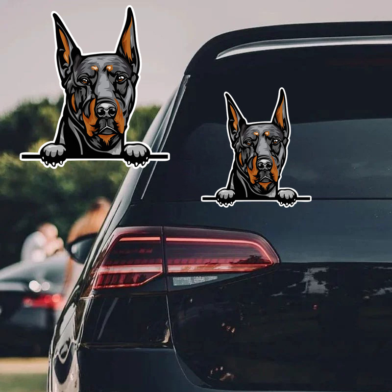 

Doberman Vinyl Sticker Decal - Dog Breed Sticker, For Tumblers, Laptops, Car Windows