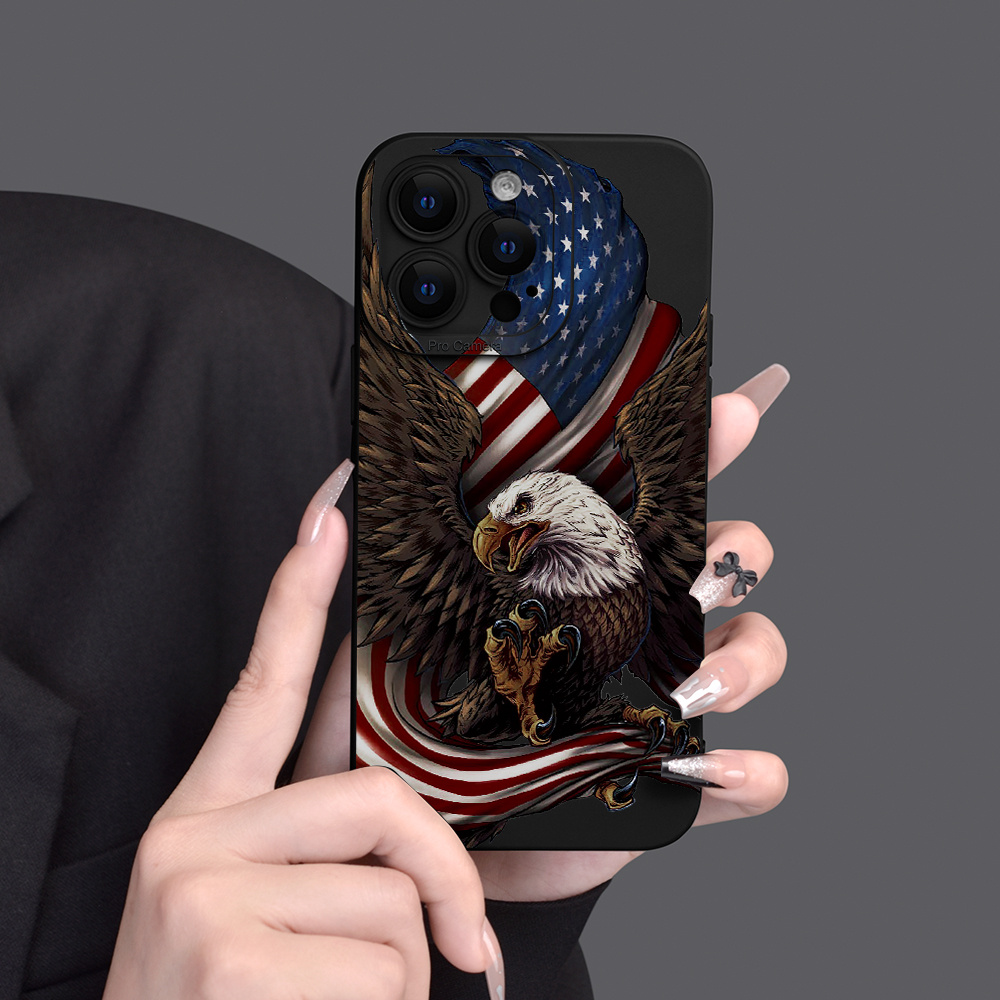 

Eagle Pattern Protective Shockproof Tpu Soft Rubber Case Transparent Phone Case For Men/women, For Iphone 7/8/se/x/xs/xr/11/12/13/14/15 Pro Max