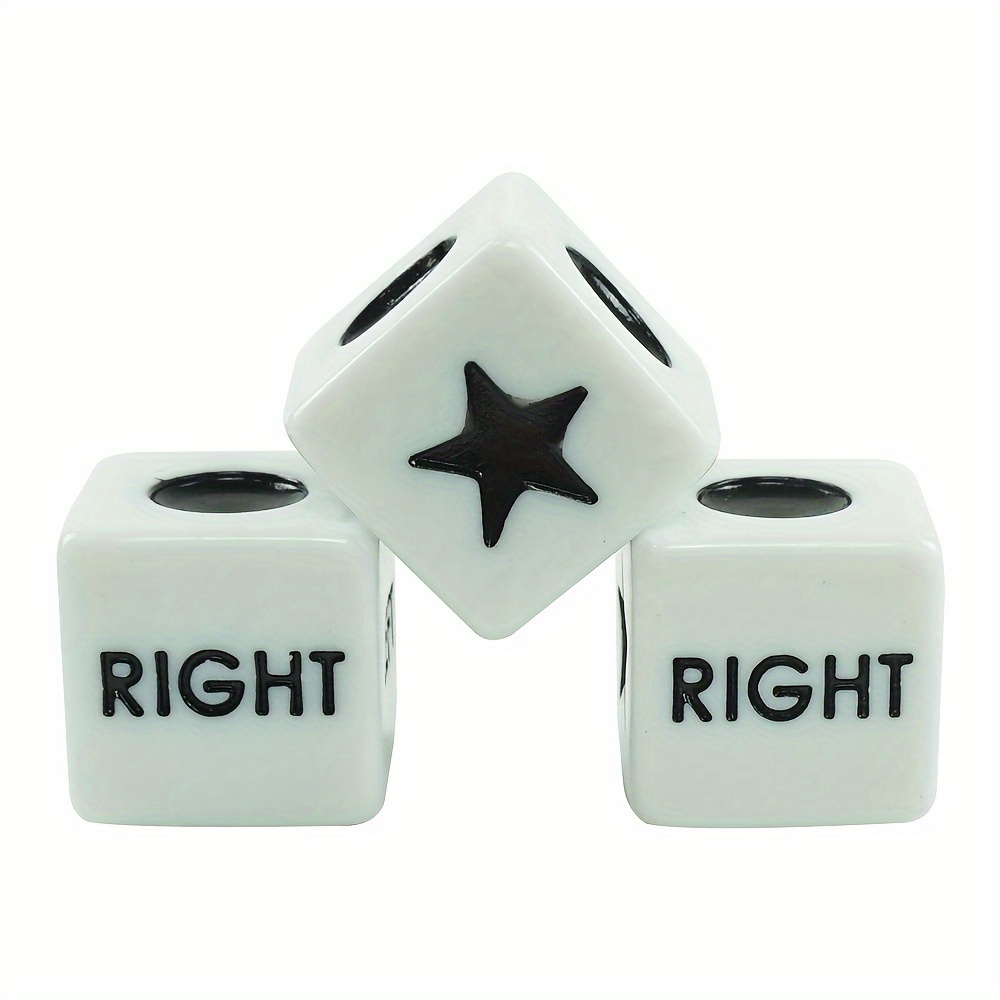 8pcs set left and right center game dice funny lrc game dice board game accessories