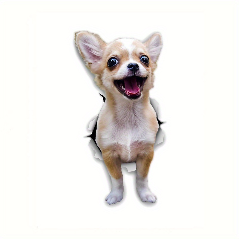 Excited Chihuahua Dog Car Sticker Laptop Bottle Truck Phone - Temu