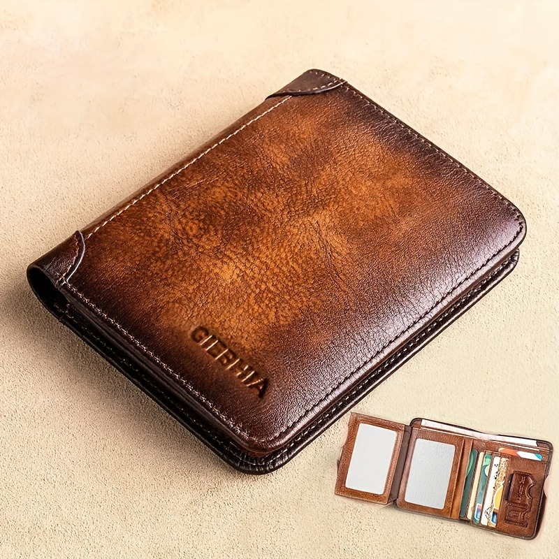 Men's Long Zipper Wallet High Quality PU Leather Wallet for Men RFID Blocking Business Clutch Bag Credit Card Holder Purse Man,Temu